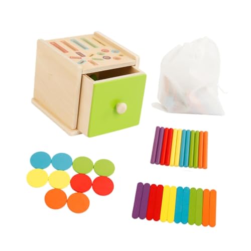 Harilla Farbsortierbox für Kinder, geometrisches Form-Matching-Spiel, Koordination, Lernspielzeug, Montessori für Jungen und Mädchen, A von Harilla