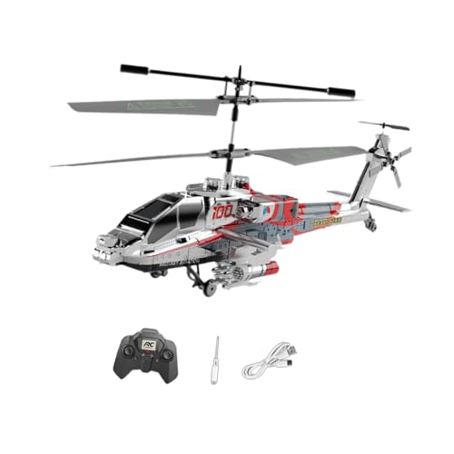 Harilla Ferngesteuerter Hubschrauber mit Lichtern, Sammlerstücke, 1 Schlüssel, Start/Landung, Flugzeug, Gyro-Stabilisator, RC-Helikopter für Anfänger, Gold von Harilla