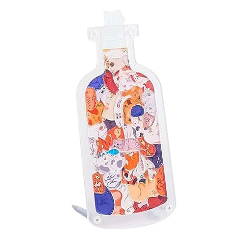 Harilla -Flaschen-Puzzle-Spielzeug, Geschenk, Cartoon-Sammlungen, DIY-Acryl-Puzzle-Flasche, pädagogisches frühes Lernspielzeug für Teenager und, Katze von Harilla