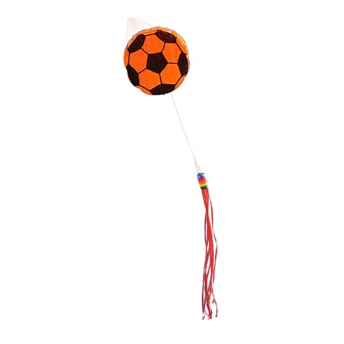 Harilla Fußball Kite Toy 1,5 m, leicht zu fliegen mit String Freizeit -Sportgigant für Beach Travel Kids Erwachsene Rasenhof, Orange von Harilla