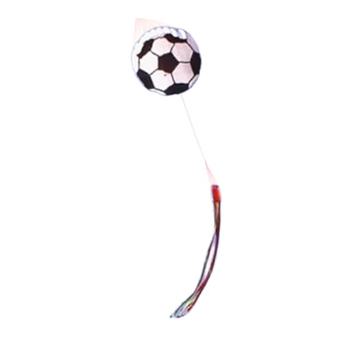 Harilla Fußball Kite Toy 1,5 m, leicht zu fliegen mit String Freizeit -Sportgigant für Beach Travel Kids Erwachsene Rasenhof, Weiß von Harilla