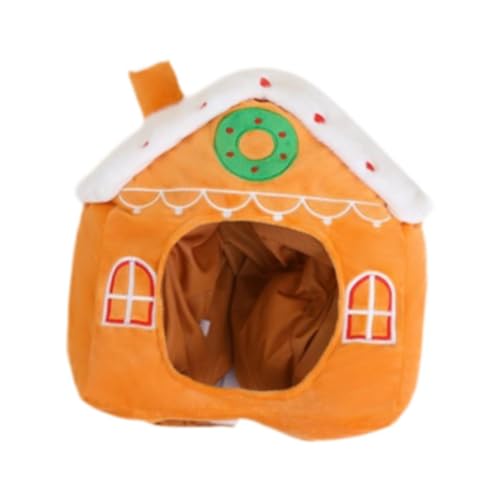 Harilla Gingerbread House Plüschhut Lustige handgefertigte Kopfstück für Halloween Festival Kinder von Harilla