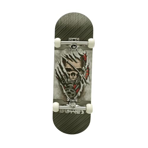 Harilla Griffbrett, Mini-Finger-Skateboard, Spielzeug, Partygeschenk, kreative Fingerspitzen-Bewegung, Griffbrett für Kinder, Skate-Liebhaber, Schwarzer Totenkopf von Harilla