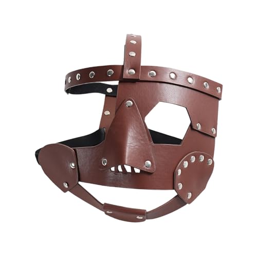 Harilla Halloween -Maske, verstellbares Kopfgurt, Gothic PU Kopfgurt Maske Gesichtsabdeckung für Karneval Erwachsene Halloween von Harilla