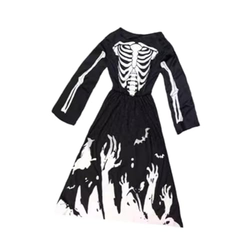 Harilla Halloween-Skelett-Kostümkleid, Cosplay-Halloween-Kleidung, für Kostümparty, ohne Hut, l von Harilla