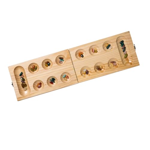 Harilla Holz Mancala Brettspiel Set, Familien Holzbrettspiel, Unterhaltungsfaltbrett für Familien 2 Spieler Erwachsene Kinder Kinder von Harilla