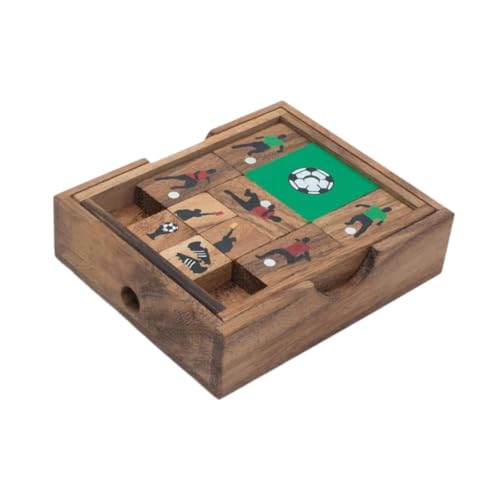 Harilla Holz-Schiebeblock-Spiel, Denksport-Spielzeug, lustiger Neuheits-Schreibtisch-, Klotski-Puzzle-Handheld-Tischspiel für Kinder, Kinder von Harilla