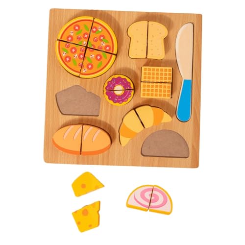 Harilla Holz-Schneidpuzzle, Kinder-Rollenspiel, Vorschul-Küchenspielzeug, Lebensmittel-Schneidpuzzle für Geschenkdekoration, Kunsthandwerk, Nachtisch von Harilla