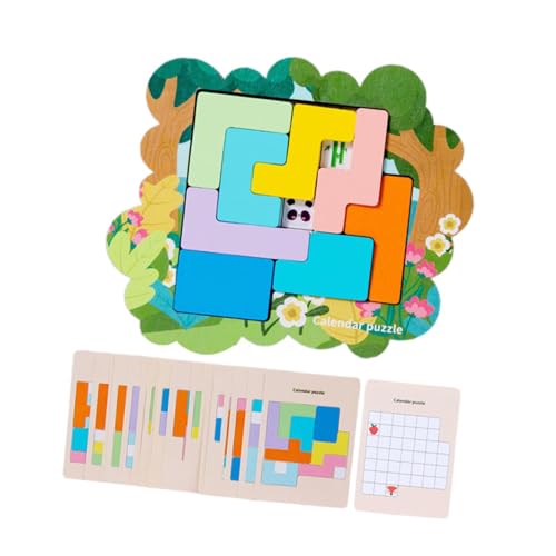 Harilla Holzpuzzle für Kinder, Puzzle-Set zum frühen Lernen, Montessori-Rätsel-Puzzle für Farben, Formen und Koordination im Kindergarten, Tiere von Harilla