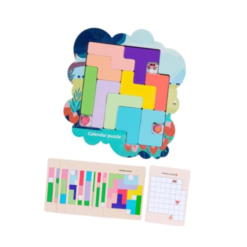 Harilla Holzpuzzle für Kinder, Puzzle-Set zum frühen Lernen, Montessori-Rätsel-Puzzle für Farben, Formen und Koordination im Kindergarten, Transport von Harilla