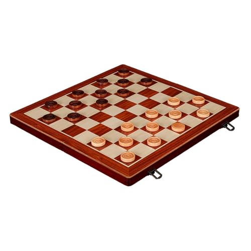 Harilla Holzschachspiel, Schach-Dame-Brettspielset, Familienspiele, Schachbrettspiel, Klappschach aus Holz für Anfänger ab 8 Jahren, 12inch von Harilla