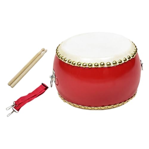 Harilla Holztrommel Set mit Drumsticks traditioneller Rhythmus mit Riemenausbildung Taille Drum Handtrommel für Jungen Mädchen Kinder von Harilla