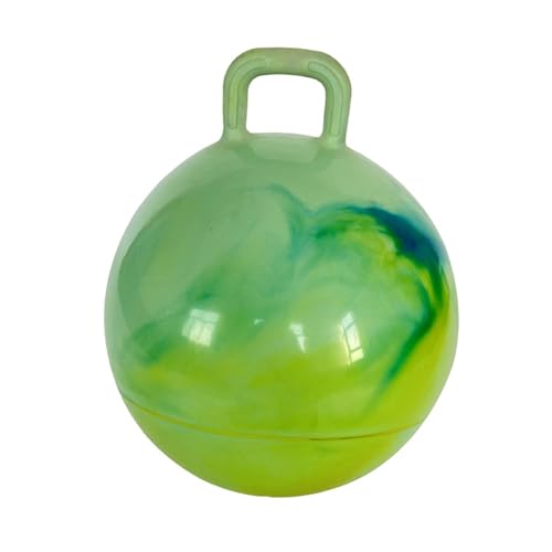 Harilla Hüpfball, Hüpfball mit Griff, Gymnastikball, 55 cm Durchmesser, Gartenspiel für drinnen und draußen, für Jungen und Mädchen, Kinderspielzeug, Grün von Harilla