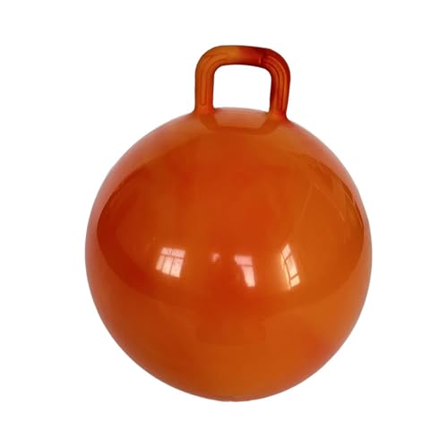 Harilla Hüpfball, Hüpfball mit Griff, Gymnastikball, 55 cm Durchmesser, Gartenspiel für drinnen und draußen, für Jungen und Mädchen, Kinderspielzeug, Orange von Harilla