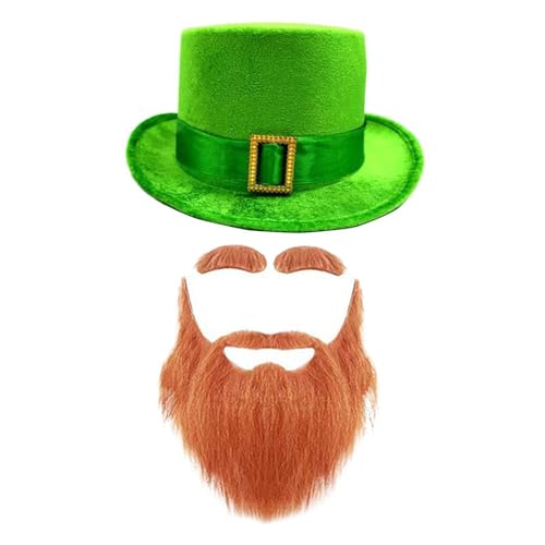 Harilla Hut zum St. Patrick's Day, Geschenk, Kostüm-Zubehör für Feier, Kostüm, Urlaub, Grün Braun von Harilla