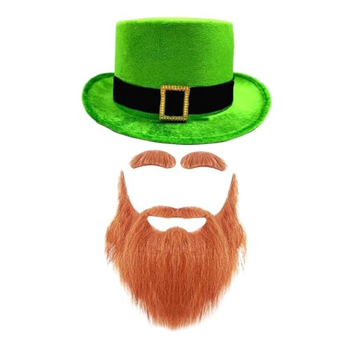 Harilla Hut zum St. Patrick's Day, Geschenk, Kostüm-Zubehör für Feier, Kostüm, Urlaub, Schwarz Grün Braun von Harilla