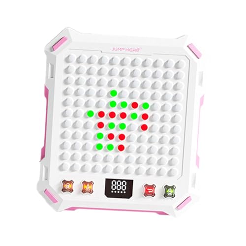 Harilla Intelligentes Brettspiel, Fünf in Einer Reihe, interaktive Lerngeschenke, elektronisches Brettspiel, Brettspiel für Unterhaltung, Reisen, Rosa von Harilla