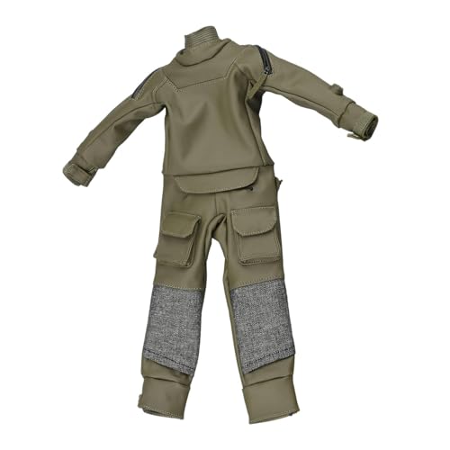 Harilla Jumpsuit für Figuren im Maßstab 1/6, Mini-Bodysuit mit langen Ärmeln, lässiges Retro-Overall-Kostüm für 12 Zoll von Harilla