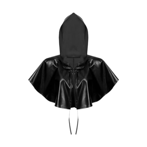 Harilla Kapuzenumhang Poncho Kostüm für Männer Festival Party Supplies Bühnenauftritt, Schwarz von Harilla