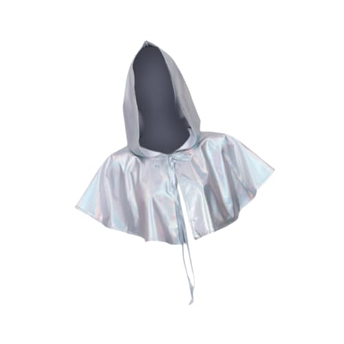 Harilla Kapuzenumhang Poncho Kostüm für Männer Festival Party Supplies Bühnenauftritt, Silber von Harilla