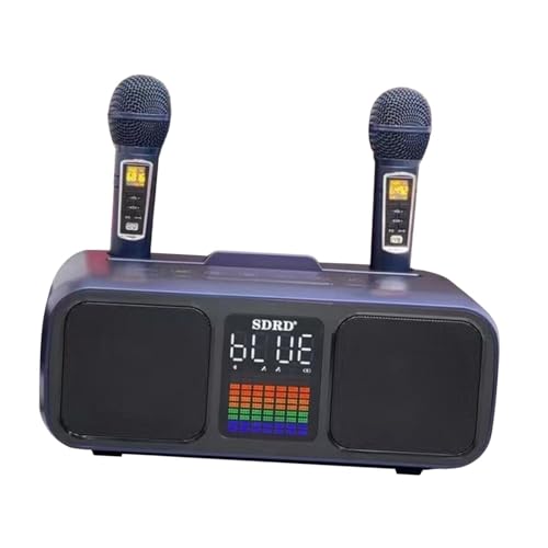 Harilla Karaoke-Maschine, schnurloses Mikrofon, Geschenk für Erwachsene und Kinder, tragbares Karaoke-System, Unterhaltung für Partys, Zuhause, Hochzeiten im, Blau von Harilla