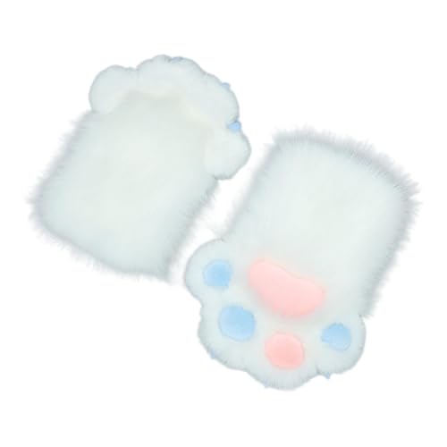 Harilla Katzenpfoten-Handschuhe, Hände, Krallen, Cosplay, ausgestopfte Tiere, für Club-Karneval, Verkleidung, Bühnenshow, Rosa Blau Pads Blau von Harilla