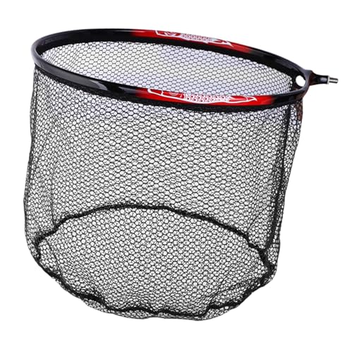 Harilla Kescher Kopf Fischernetze Kopf Angeln Release Net Gummi Beschichtet 8mm Gewinde Angelgerät Forellen Angeln Kescher Kopf, 45CM von Harilla