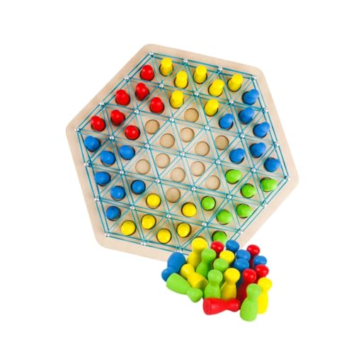 Harilla Ketten-Dreieck-Schachspiel, Kettenschach, Montessori-Lernspielzeug, Puzzlespiel für Kleinkinder, Mädchen, Jungen, Kinder, Erwachsene, Party von Harilla