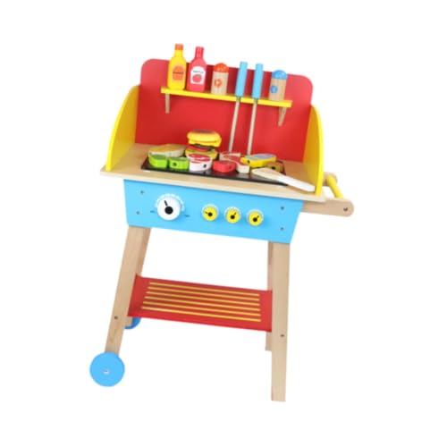 Harilla Kinder-BBQ-Grill-Spielzeug-Set, Barbecue-Kochspiel, realistisch, pädagogisch, mit Spiel- und Grillwerkzeugen für Kinder von Harilla