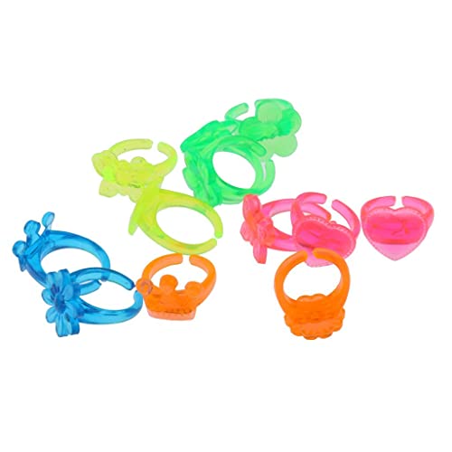 Harilla Kinder Party Favor Toys Gemischte Farbige Ringe Kinderschmuck Packung mit 12 von Harilla