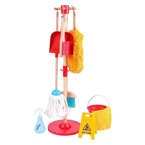 Harilla Kinderreinigung Playset Housework Spielzeug Handwerk auf Fähigkeit Playhouse Accessoires tun vor, Spielen der Haushalt für Jungen Mädchen Party von Harilla