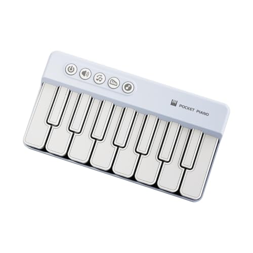 Harilla Leichtes Taschenklavier, elektronisches Klavier, , Musikinstrument, multifunktionales Kinder-Mini-Keyboard-Klavier für Neujahr, Halloween , Blau von Harilla