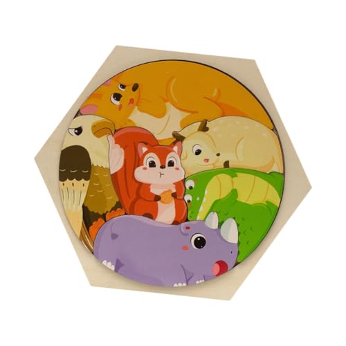 Harilla Lernspielzeug aus Holz, Lehrhilfen, farbenfrohe Lernspielzeuge mit mehreren Formen, Tierpuzzles für Kinder, Jungen und Mädchen von Harilla