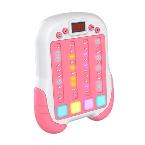 Harilla Leuchtendes „Press It“-Spiel, Puzzlespiel, sensorisches Spielzeug, praktisches Geschicklichkeitsspiel, blinkendes Handheld-Spiel für Kinder zu Hause, Rosa von Harilla