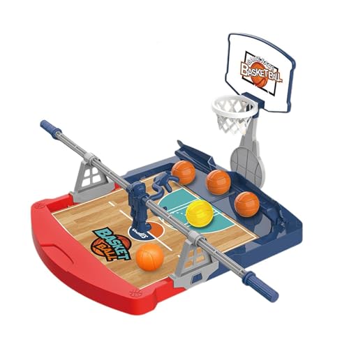 Harilla Mini-Basketball-Spieltisch, Basketball-Spiele-Set, Fingerkorb-Desktop-Spiel, Basketball-Spielzeug, Basketball-Desktop-Spielzeug für Kinder, mit 5 Bällen von Harilla