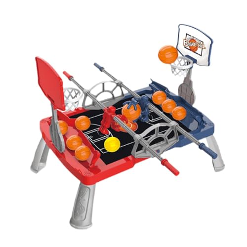 Harilla Mini-Basketball-Spieltisch, Basketball-Spiele-Set, Fingerkorb-Desktop-Spiel, Basketball-Spielzeug, Basketball-Desktop-Spielzeug für Kinder, mit Fuß 10 Bällen von Harilla