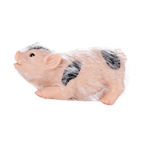 Harilla Mini-Ferkel, schwarzes gepunktetes Schwein, sensorisches Spielzeug, Sammlerstück, entzückendes kleines wiedergeborenes Schwein, Spielzeug, Großer Fleck von Harilla