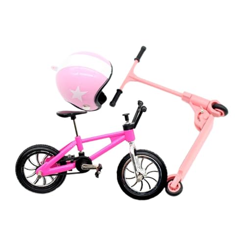 Harilla Mini-Modell-Fahrradspielzeug, 3D-Fahrradmodellbausatz, Kinderspielzeuggeschenk, Dekoration, Simulationsfahrradmodell für Puppenhaus, Mädchen, Jungen, ROSA von Harilla