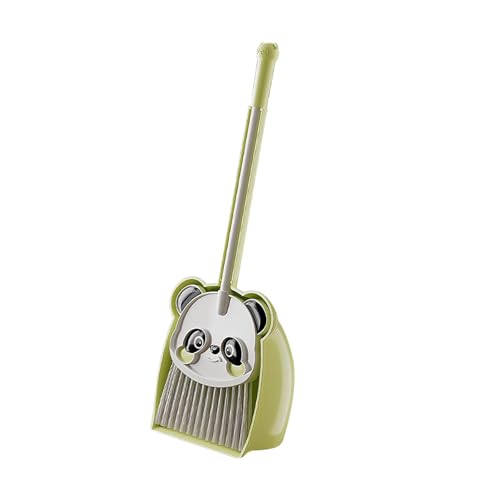 Harilla Mini - mit Dustpan für Kinder Set Play House Spielzeug Little Housekeeping Helfer Set süßer Panda für den Kindergarten, GrÜn von Harilla