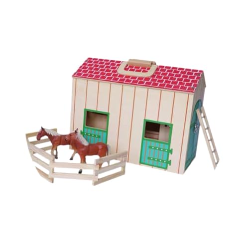 Harilla Miniatur, Spielset, tragbares Figurenmodell, aus Holz, Puppenhaus für Kinder ab 3 Jahren, Jungen, Mädchen, Kinder von Harilla