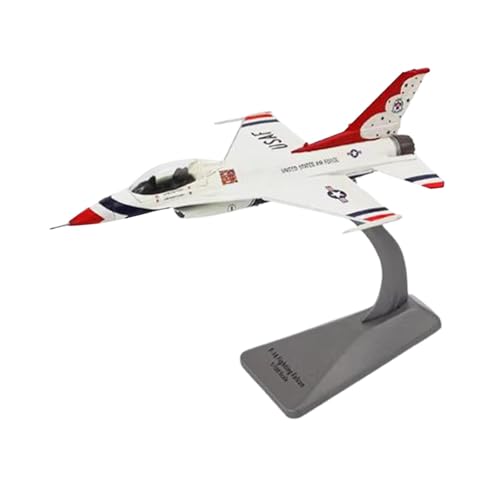 Harilla Miniatur Kampfjet Modell F16A, Metallflugzeug Ornament für Zuhause und Büro von Harilla