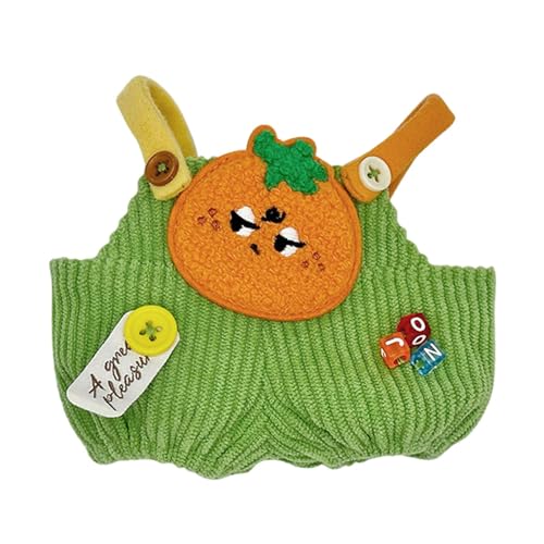 Harilla Miniatur Puppenhose,Mädchen Puppen Outfits,Cartoon Obst Muster,Entzückende Kostüme,Puppen Overall Hose für Puppen,Plüschpuppen,Kinder, Orange, 15cm von Harilla