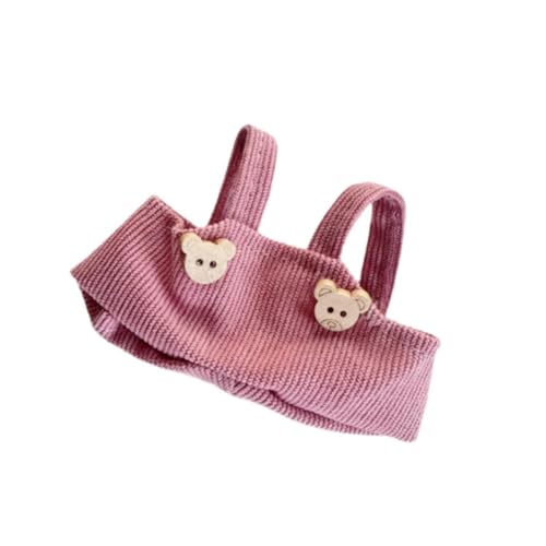 Harilla Miniatur Puppenhose,Mädchen Puppen Outfits,Entzückende Puppen Overall Hose,Süße Puppenkleidung für Anhänger Puppen,Mädchen Geschenk,Kinderspielzeug, Dunkelpink von Harilla