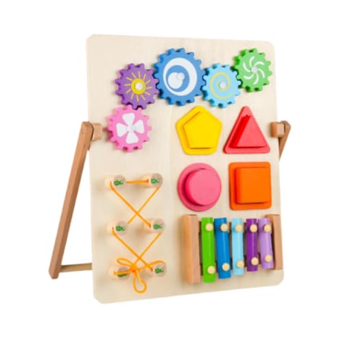 Harilla Montessori-Beschäftigungsbrett, Brett für die geistige Entwicklung, Lehrmaterial, pädagogisches Spielzeug für Reisende Jungen ab 3 Jahren, 30x36cm von Harilla