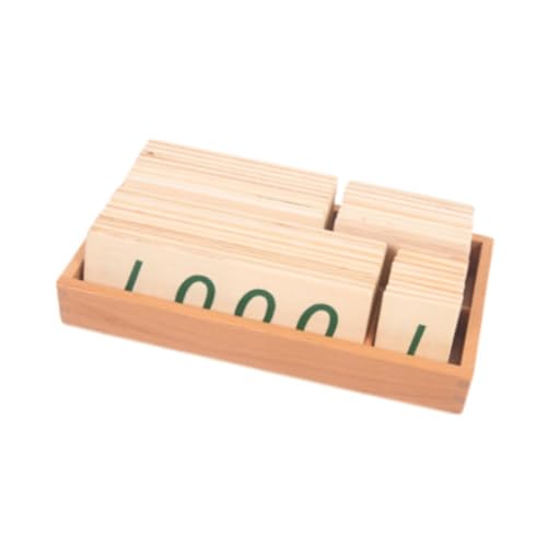 Harilla Montessori-Mathematikmaterialien, Ziffernkarten mit Box, Lehrhilfen für das Mathematiklernen im Vorschulalter für Jungen und Mädchen, Geschenk für, S Wood von Harilla