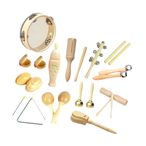 Harilla Musikinstrumente-Set für Kleinkinder, aus Holz, Schlaginstrumente, Spielzeug, Dreieck, pädagogisches Musikspielzeug für Kinder, Geschenk für Jungen, Style A von Harilla