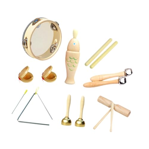 Harilla Musikinstrumente-Set für Kleinkinder, frühes Lernen, Musikspielzeug, hölzernes Schlaginstrumenten-Spielzeug für Vorschulkinder, Geschenk für Kinder, Style D von Harilla