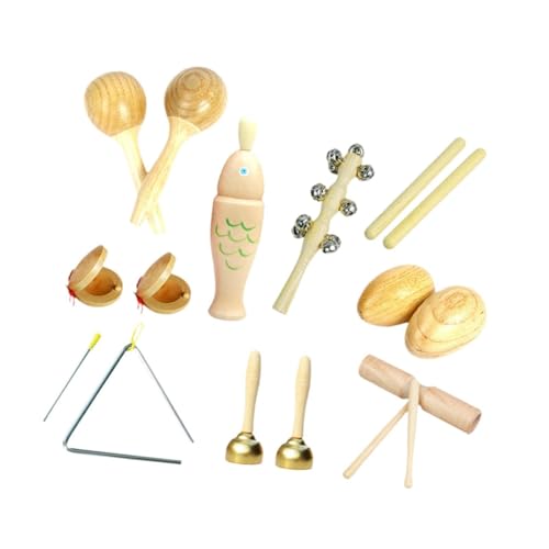 Harilla Musikinstrumente-Set für Kleinkinder, frühes Lernen, Musikspielzeug, hölzernes Schlaginstrumenten-Spielzeug für Vorschulkinder, Geschenk für Kinder, Style E von Harilla