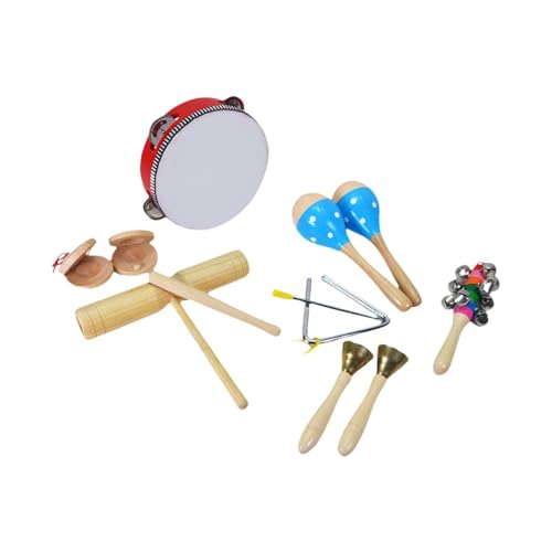 Harilla Musikinstrumente-Set für Kleinkinder, frühes Lernen, Musikspielzeug, hölzernes Schlaginstrumenten-Spielzeug für Vorschulkinder, Geschenk für Kinder, Style H von Harilla