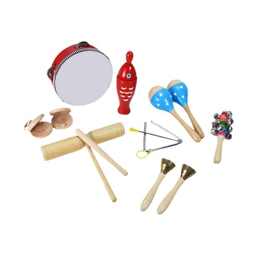 Harilla Musikinstrumente-Set für Kleinkinder, frühes Lernen, Musikspielzeug, hölzernes Schlaginstrumenten-Spielzeug für Vorschulkinder, Geschenk für Kinder, Style I von Harilla